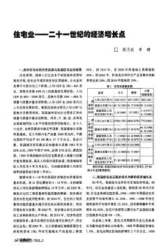 住宅业--二十一世纪的经济增长点