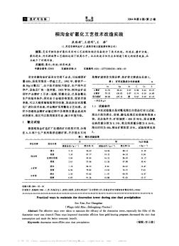 桐沟金矿氰化工艺技术改造实践