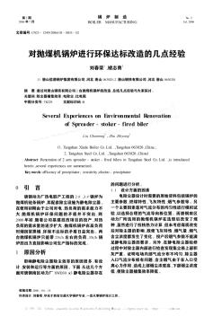 對拋煤機鍋爐進行環(huán)保達標改造的幾點經(jīng)驗