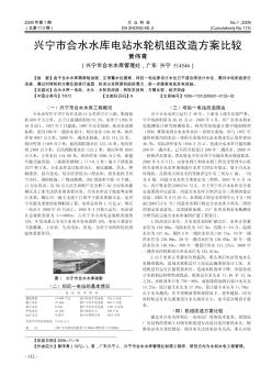 兴宁市合水水库电站水轮机组改造方案比较