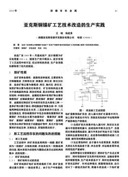 亚克斯铜镍矿工艺技术改造的生产实践