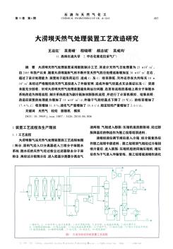 大澇壩天然氣處理裝置工藝改造研究