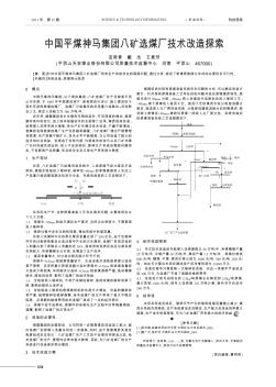 中国平煤神马集团八矿选煤厂技术改造探索