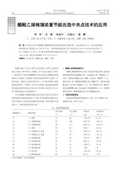 醋酸乙烯精馏装置节能改造中夹点技术的应用