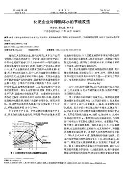 化肥企業(yè)冷卻循環(huán)水的節(jié)能改造