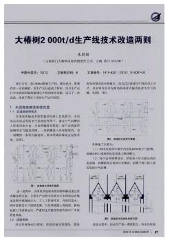 大椿树2000t/d生产线技术改造两则