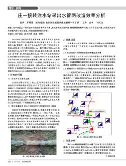 庄一接转注水站采出水管网改造效果分析