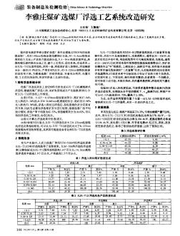 李雅莊煤礦選煤廠浮選工藝系統(tǒng)改造研究