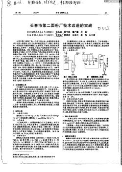 长春市第二面粉厂技术改造的实践