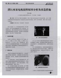 潜污水泵电机故障原因分析及改造措施