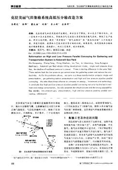 克拉美丽气田集输系统高低压分输改造方案