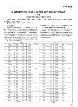 自由侧翻式拍门在盐环定泵站出水池改造中的应用