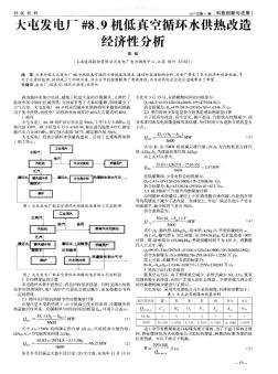 大屯发电厂#8、9机低真空循环水供热改造经济性分析