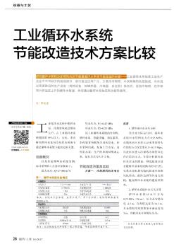 工业循环水系统节能改造技术方案比较