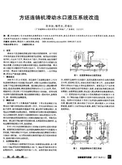 方坯连铸机滑动水口液压系统改造