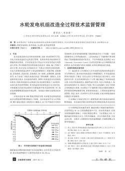 水輪發(fā)電機(jī)組改造全過程技術(shù)監(jiān)督管理