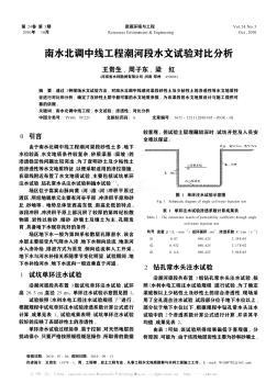 南水北调中线工程潮河段水文试验对比分析