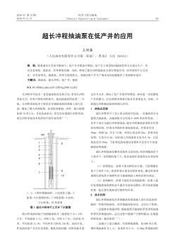 超長沖程抽油泵在低產(chǎn)井的應(yīng)用