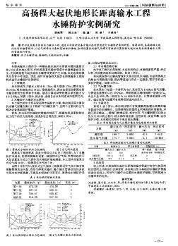 高扬程大起伏地形长距离输水工程水锤防护实例研究