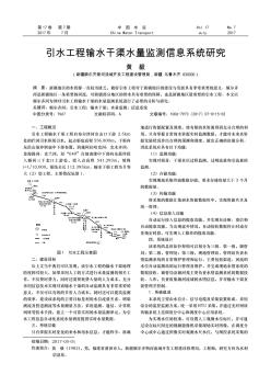 引水工程輸水干渠水量監(jiān)測信息系統(tǒng)研究