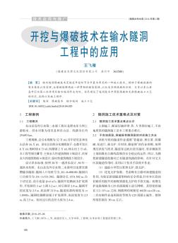 開挖與爆破技術(shù)在輸水隧洞工程中的應(yīng)用