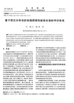 基于层次分析法的电缆燃烧性能综合指标评价体系