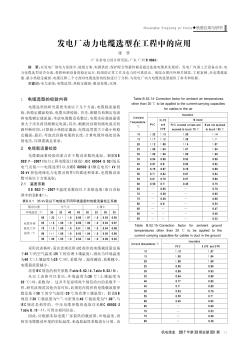 發(fā)電廠動力電纜選型在工程中的應用