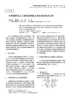 天津海积软土工程性质参数之间关系的初步分析
