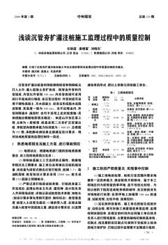 浅谈沉管夯扩灌注桩施工监理过程中的质量控制