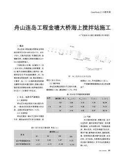 舟山连岛工程金塘大桥海上搅拌站施工