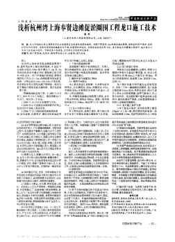 浅析杭州湾上海奉贤边滩促淤圈围工程龙口施工技术