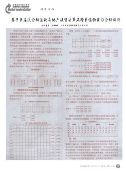 基于多層次分析法的房地產(chǎn)投資決策風(fēng)險系統(tǒng)的實(shí)證分析評價