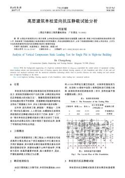 高层建筑单桩竖向抗压静载试验分析