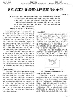 盾构施工对地表砌体建筑沉降的影响