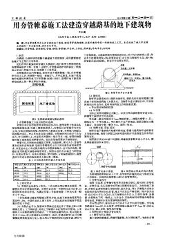 用夯管帷幕施工法建造穿越路基的地下建筑物