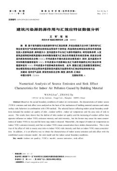 建筑污染源的源作用与汇效应特征数值分析