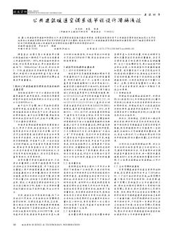 公共建筑暖通空调系统节能设计措施浅谈