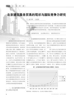 北京建筑服务贸易的现状与国际竞争力研究