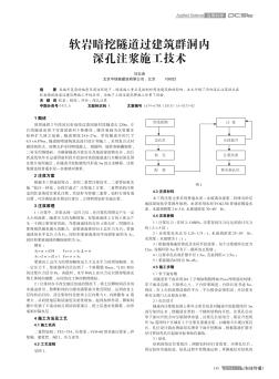 软岩暗挖隧道过建筑群洞内深孔注浆施工技术