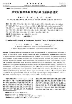 建筑材料等温吸放湿曲线性能实验研究