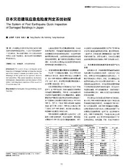 日本災(zāi)后建筑應(yīng)急危險度判定系統(tǒng)初探