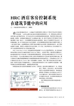 HRC酒店客房控制系统在建筑节能巾的应用