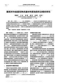 酸雨對寺廟建筑物表面材料腐蝕的形態(tài)模擬研究