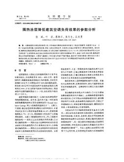 隔熱涂層降低建筑空調(diào)負(fù)荷效果的參數(shù)分析