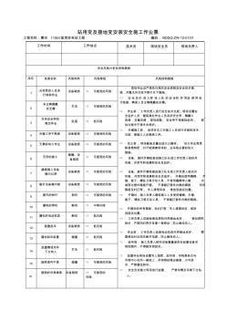 (2012年版)站用变及接地变安装安全施工作业票