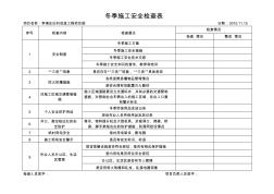 (完整word版)冬季施工安全檢查表