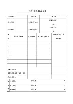 (完整版)分部分項工程驗收記錄