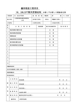 (完整版)分部分項工程驗收記錄表