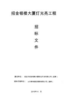 (完整版)大楼楼体亮化设计施工招标文件