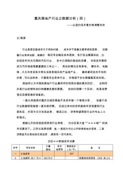 (房地产市场分析)重庆房地产市场从房屋造价成本看价格调整目标